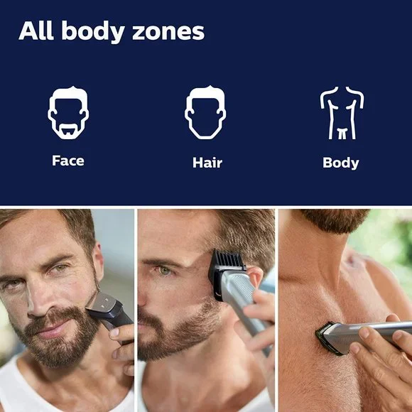 MG775049 Multigroom Men's Grooming for Beard, Head, Body, and Face No Blade Oil